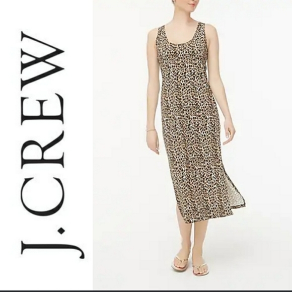 J Crew midi Animal print dress - Picture 1 of 5